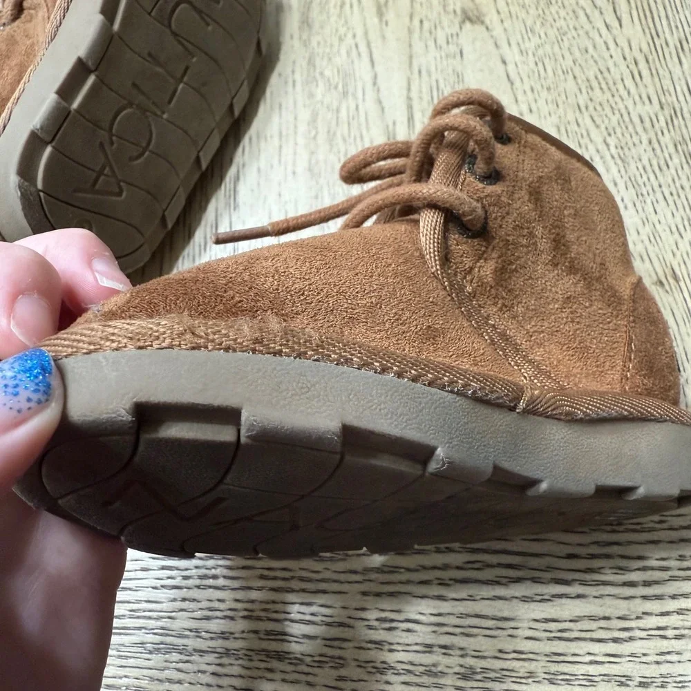 Nautica Size Kids 7 Dulverton‎ Cold Weather Lace Up Boots Ankle Suede Sherpa